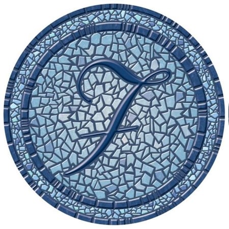 Lamatek Lamatek 67B00-0043F 59 in. dia. Monogram Mosaic Poolsaic Mat- F 67B00-0043F